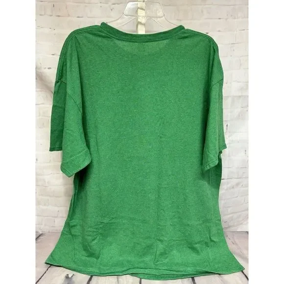 Snoopy Keepin It Real Christmas T Shirt Snow Globe Santa Hat Peanuts Green 2XL - Picture 4 of 6